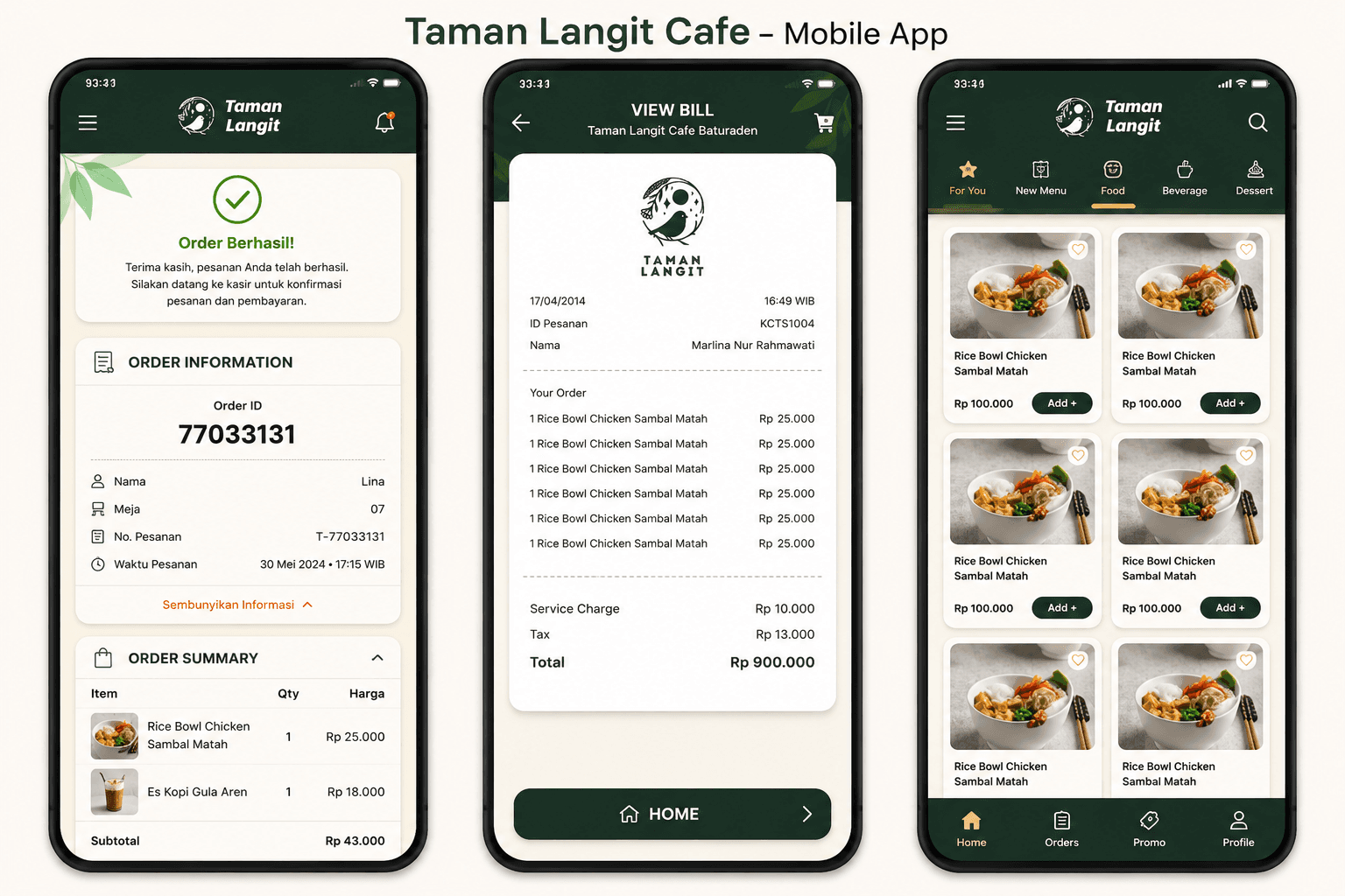 Web Order - Taman Langit Cafe